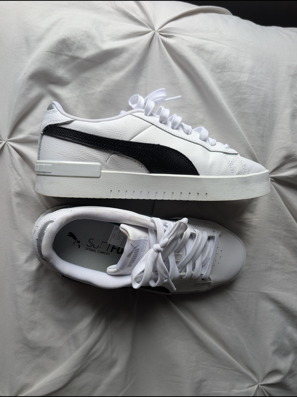 Women's Puma White SoftFoam Low-Top Sneaker - Picture 3 of 5